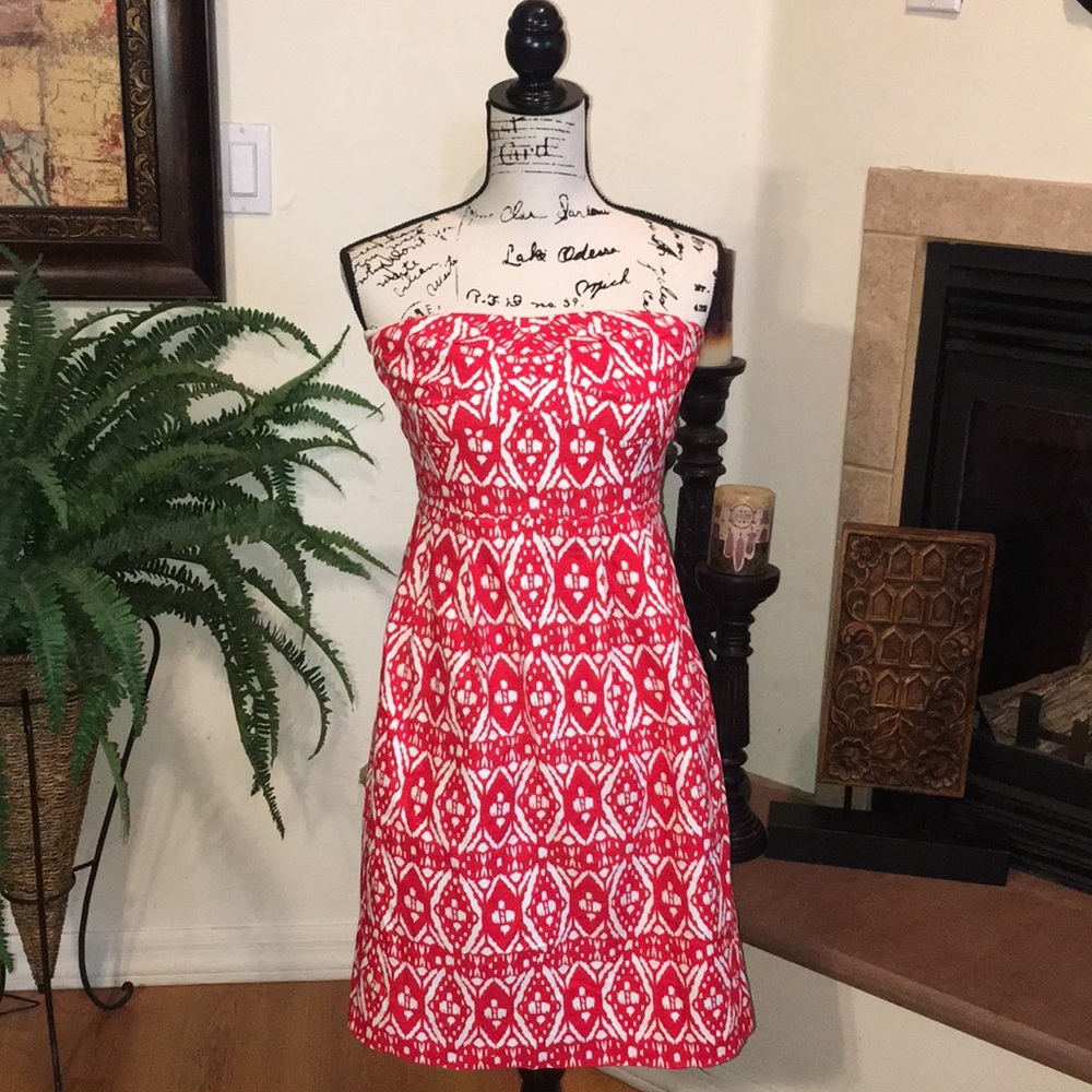 J. Crew tube top dress size red orange size 6